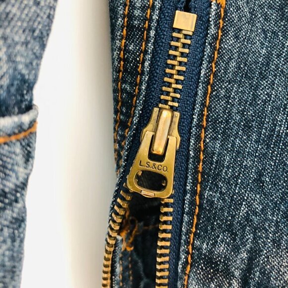 Levis Jean Jacket Limited Edition Mens Size M Moto Biker European Market ? 2005 - Picture 7 of 12